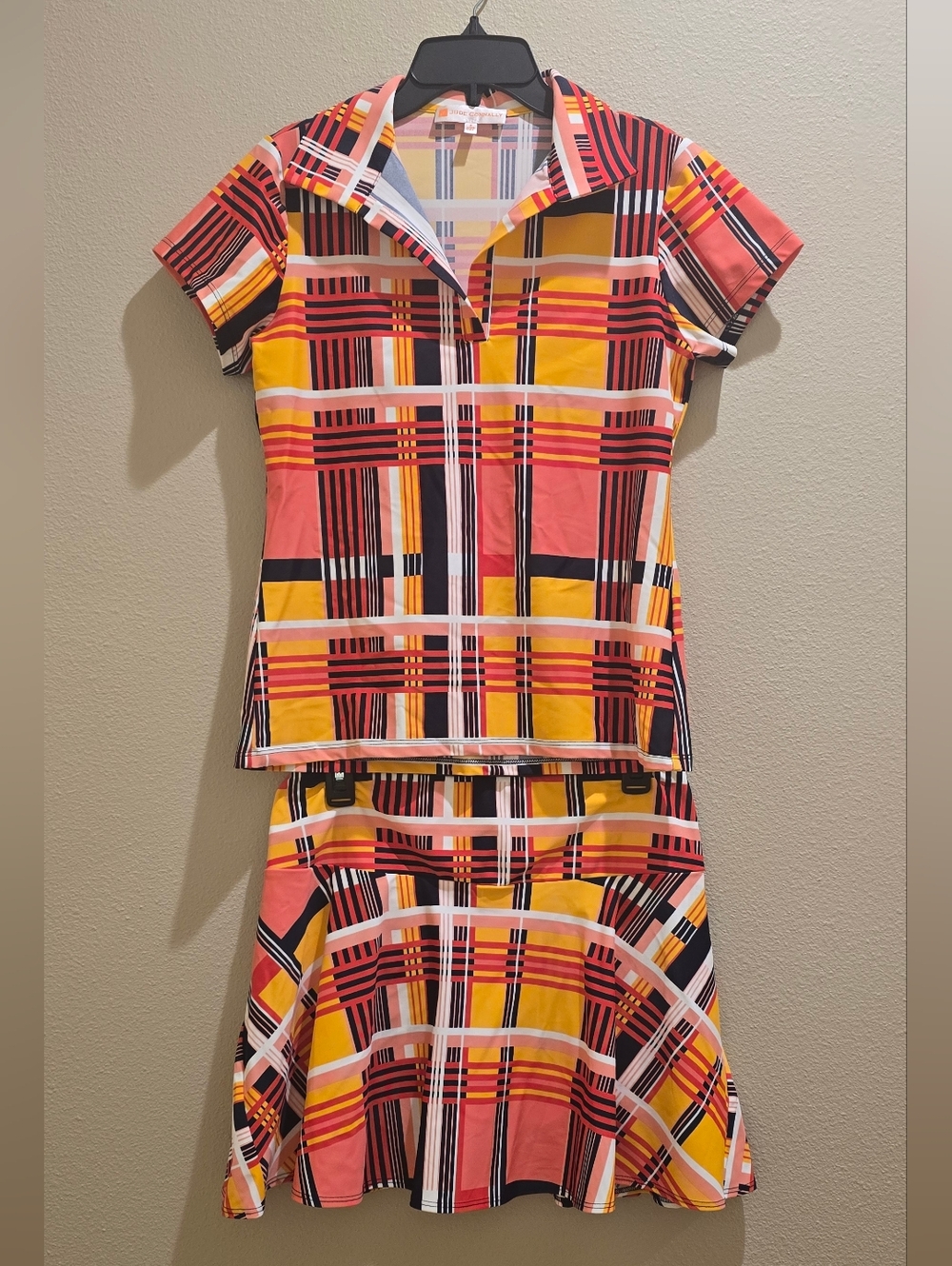 NWOT JUDE CONNALLY Tennis Plaid Skort Set Sz S